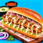 Chicken Seekh Bun Kabab Cheese