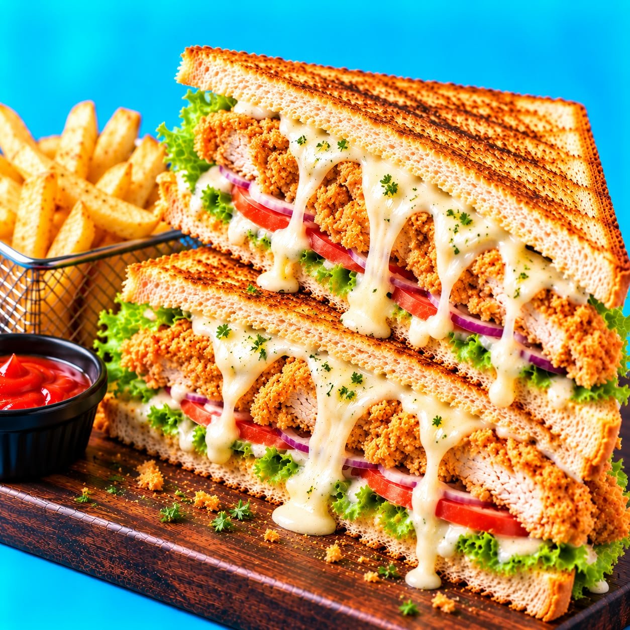 WhatsApp Image 2026-10-10 at 3.41.00 PM Crispy Club Sandwich With Cheese - Image 1