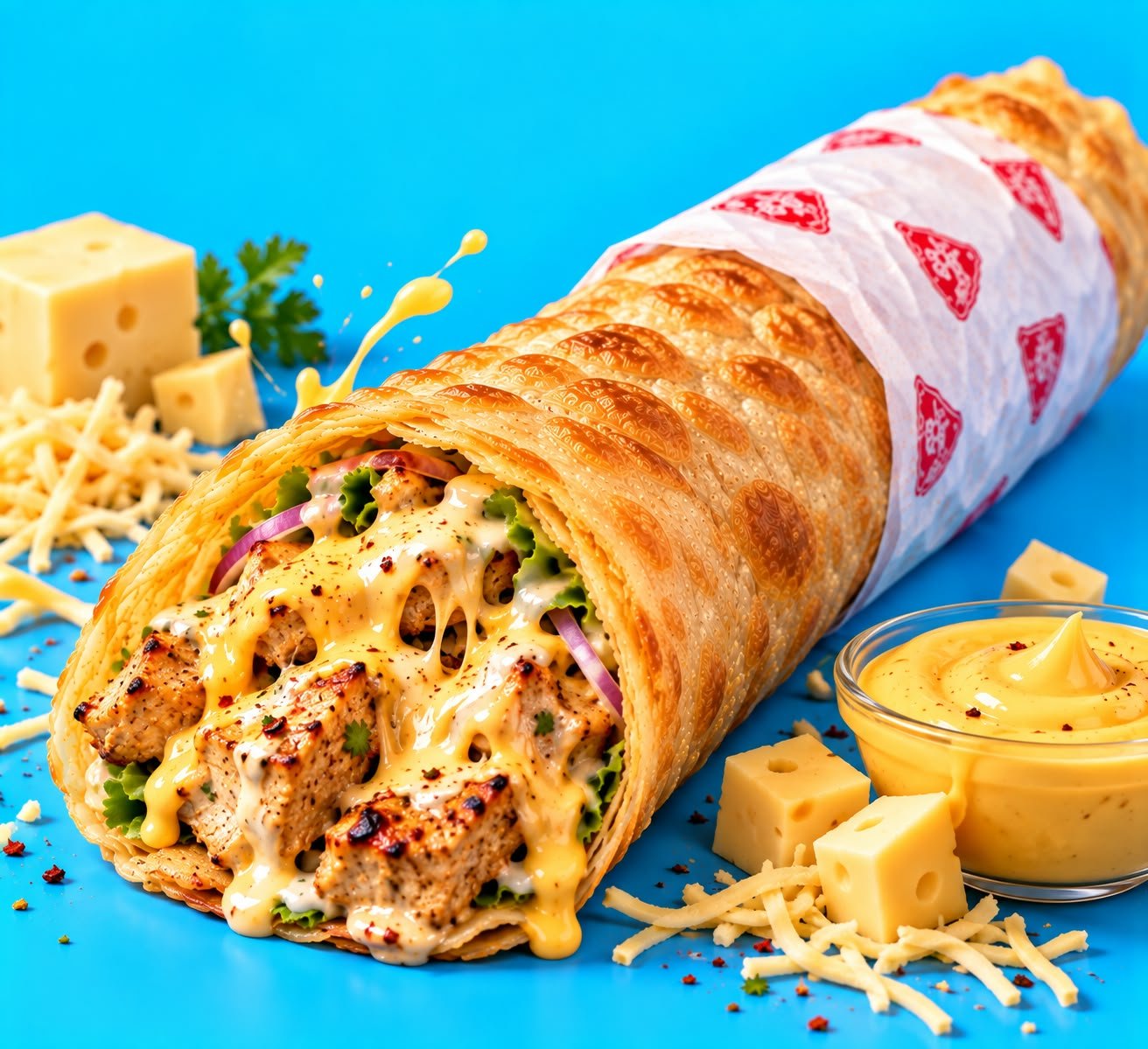 q Malai Boti Cheese Roll - Image 1